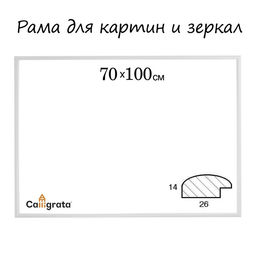 Рама для картин (зеркал) 70×100×2.6 см, дерево, Berta, белая