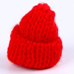 Шапка для игрушек вязаная, набор 10 шт., цвет красный - Simaland фото 3