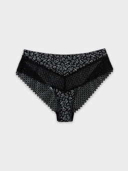 Цена за 2 штуки! Трусы женские шорты черные с листиками листики на черном 412539 - Mark formelle фото 8