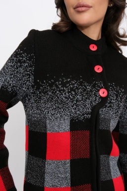 ЗЛАТА Кардиган К 675 ст/красный микс