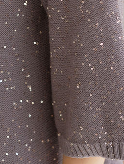 Платье вязаное из хлопковой пряжи с пайетками - Vilatte фото 2