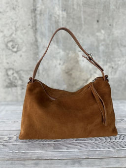 Женская замшевая сумка 8088-8 Рыжий - Sergio valentini фото 2