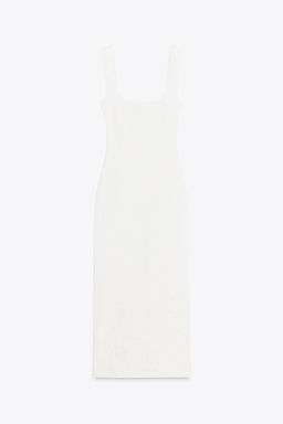 STRETCH SQUARE NECK DRESS - Zara фото 8