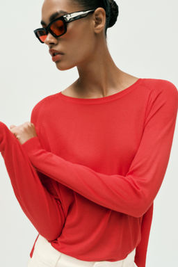 JERSEY B?SICO PUNTO FINO / Rojo / Coral - Zara фото 2