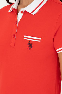 Футболка U.S. Polo Assn хлопок с эластаном красная фото 14