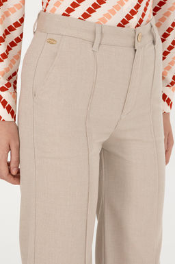 Kad_n Kum Straight Fit Kanvas Pantolon