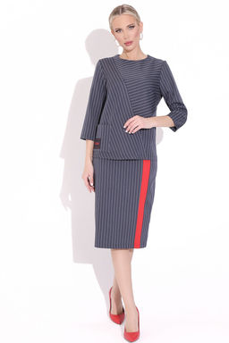 Костюм Элегантная леди (полоска/трюфель) - Эльза фото 5