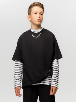 КБ 302928/черный 1413 фуфайка (футболка) дет