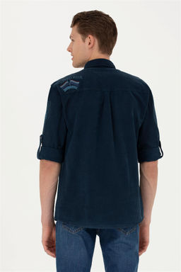 Мужская темно-синяя рубашка с длинным рукавом - U.s. polo assn фото 12