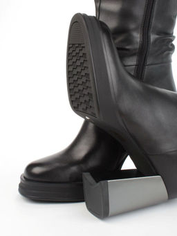 02-B6233-6051-3BM-1 BLACK Сапоги зимние женские (натуральная кожа, натуральный мех) - Фабричный китай фото 15