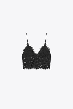 EMBROIDERED CROP TOP