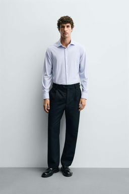 CAMISA REGULAR FIT / Azul / Blanco