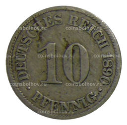 Монета 10 пфеннигов 1890 года А Германия