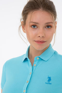 Kad_n Turkuaz Polo Yaka _rme Elbise - U.s. polo assn фото 2