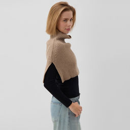 Шарф - манишка женская MINAKU, песочный, размер one size