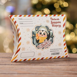 Цена за 10 шт. Коробка складная Письмо дедушке морозу 19 х 14 х 4 см