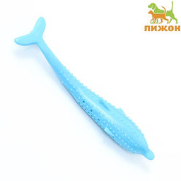 Игрушка для кошек с кошачьей мятой Дельфин, 17 см, синяя