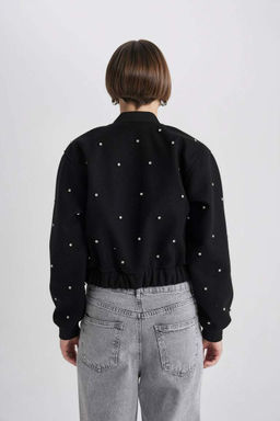 Штамп с круглым вырезом стандартной посадки - Defacto фото 5