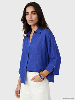 Oversize %100 Keten Kad?n G?mlek