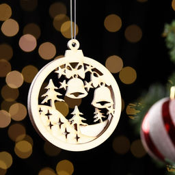 Заготовка для творчества, подвесная новогодняя ёлочная игрушка «Колокольчики», 7×8 см