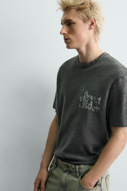 CONTRAST PRINT KNIT T-SHIRT - Zara фото 5