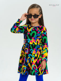 Платье Эля яркие сердца на черном - Sovalina фото 21