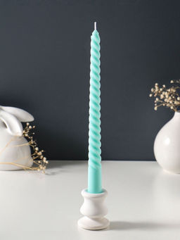 Цена за 2 шт. Свеча витая 25 см (набор 2 шт) 57 гр, 5 ч, цв. мятный