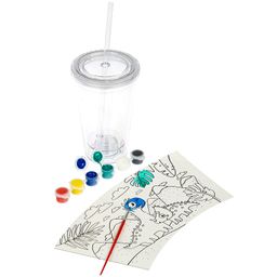 Набор для творчества BONDIBON. СТАКАН-РАСКРАСКА. Динозавры.