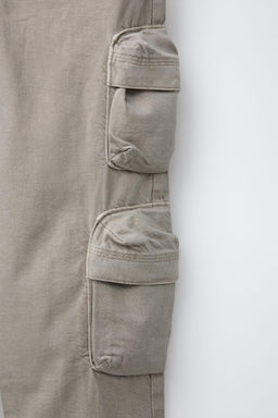 WIDE-LEG MULTICARGO TROUSERS - Zara фото 9