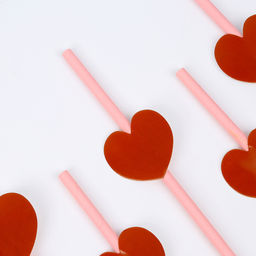 Трубочки для коктейля Сердце, набор 6 шт. - Страна карнавалия фото 3