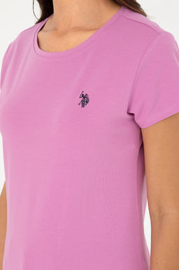 Женская фиолетовая базовая футболка - U.s. polo assn фото 7