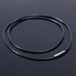 Цена за 10 шт. Шнурок корейская вощёная нить, 50 см, d=1.5 мм, чёрная