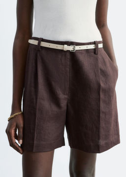 Pantalones cortos tipo sastre de lino - H&m фото 9