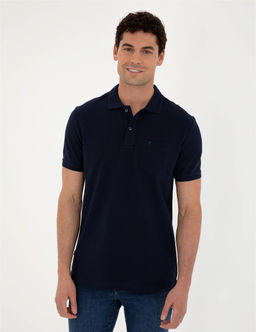 Lacivert Regular Fit Basic Ti__rt - Pierre cardin фото 3