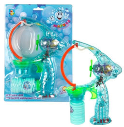 Мыльные пузыри Мы-шарики арт.Т59661 Гигантский мылемёт, пистолет на бат. со свет, бут. 70 мл, блист