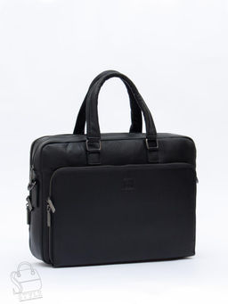 Портфель мужской кожаный 68001 black Fuzhiniao в Новосибирске