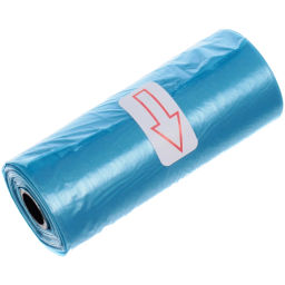 Цена за 6 шт. Контейнер с пакетами для уборки за собакой с карабином,цвет голубой Ultramarine