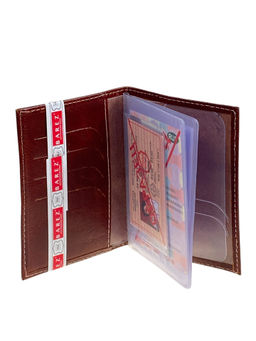 Обложка для автодокументов из искусственной кожи, цвет коричневый - Greta фото 2