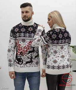 Свитер новогодний с принтом