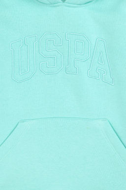 K_z _ocuk Mint Kap__onlu _ardonlu Basic Sweatshirt Sepette S_rpriz _ndirim - U.s. polo assn фото 3