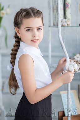 Томила, блузка белый/104-52-48 - Alolika фото 2