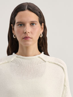 Джемпер из хлопка с воротником-стойкой / Zarina  фото 6