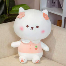 Мягкая игрушка Кошка с цветочками на голове 30 см (арт 1284/30)