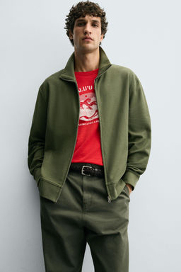 LIGHTWEIGHT QUARTER-ZIP SWEATSHIRT - Zara фото 5