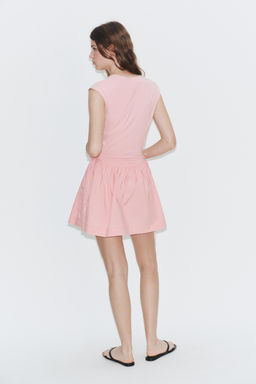 VESTIDO CORTO COMBINADO / Rosa - Zara фото 4