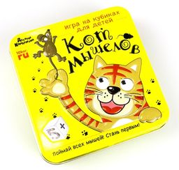 Игра настольная "Кот мышелов", в жестяной коробочке (03555) "Десятое королевство"