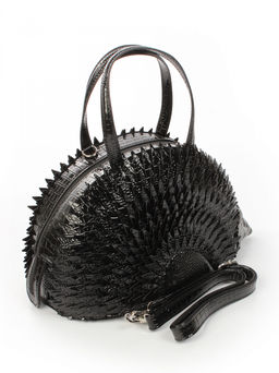 LACCOMA сумка ИГР25118-ежик-черный эко кожа хлопок  фото 2
