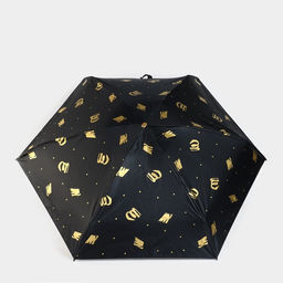 Зонт женский механический, 6 спиц, чёрный