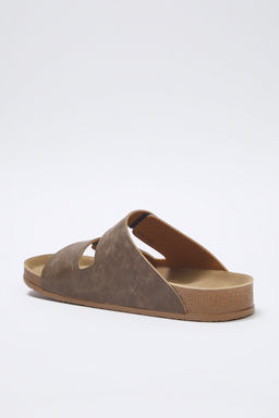 Trendyol Shoes Vizon Nubuk C?rt Bantl? Erkek Duz Taban Terlik TAKSS25TE00034 - Trendyolmilla фото 12