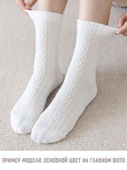 Носки р.35-40 Вязь Белые - Krumpy фото 3